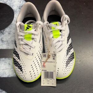 Adidas Predator Accuracy White and Black Shoes with Neon Accents